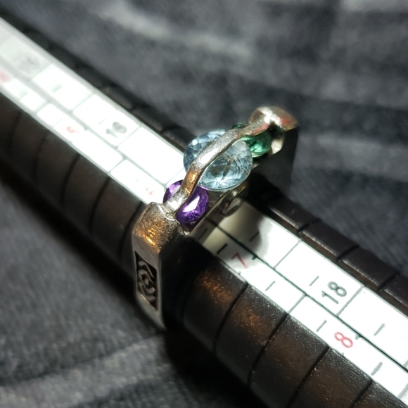 C.C Jewelry - 925 sterling precious stones unique ring.      E20